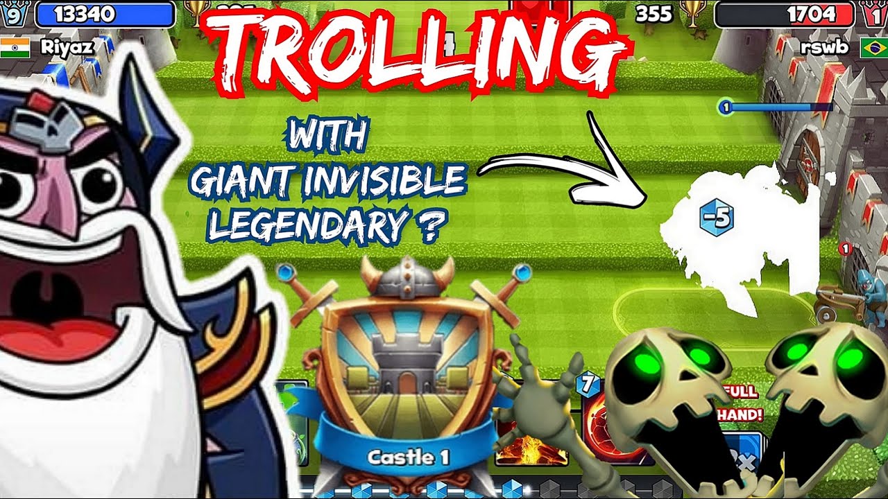 Castle Crush 🔥 Giant INVISIBLE LEGENDARY Trolling In Castle - 1 🔥 Castle Crush Gameplay