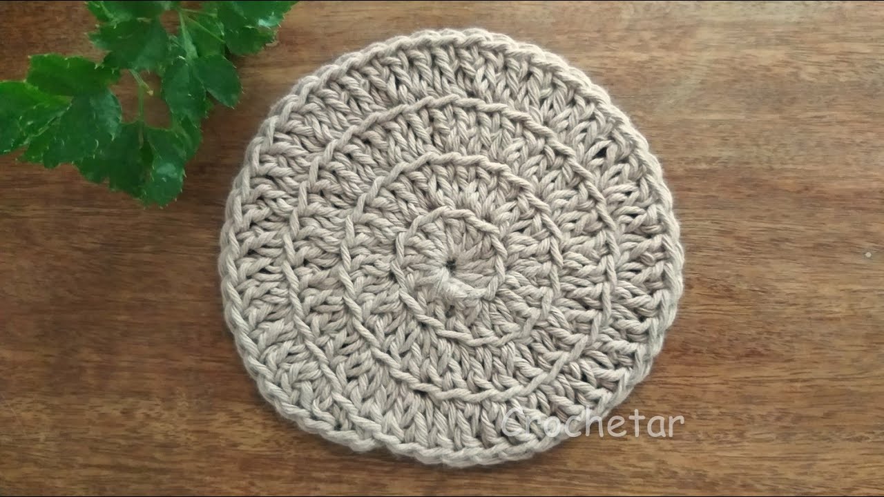 Como fazer ESPIRAL em ponto alto crochê - Professora Maria Rita