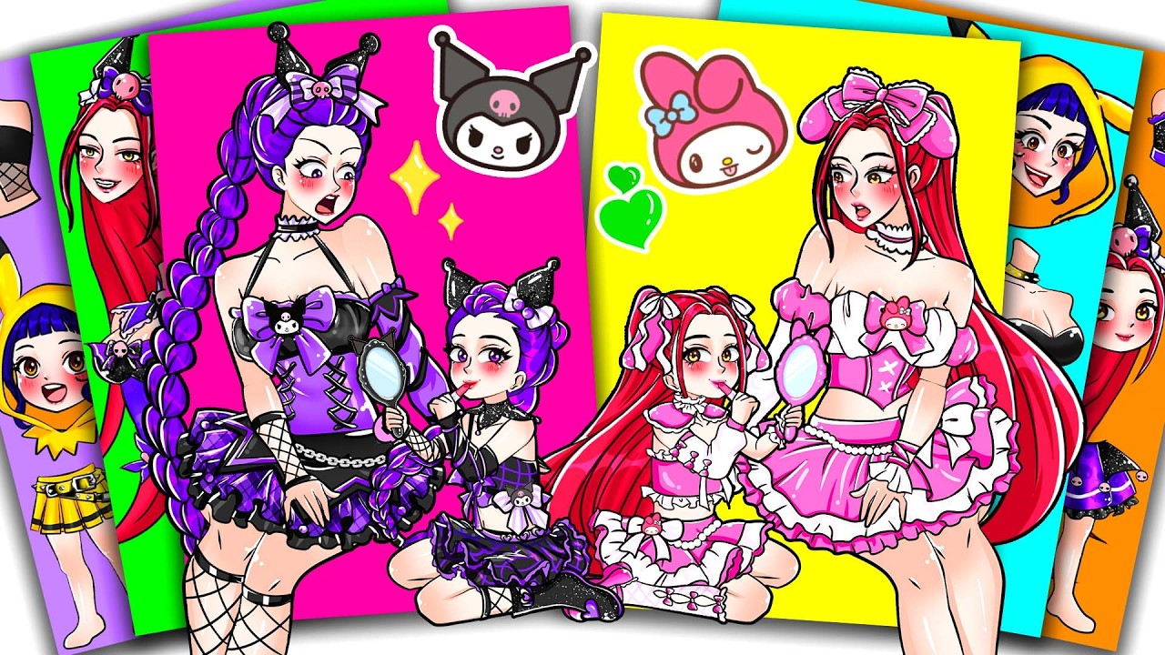 Охотники за демонами: Руми и Мира (семейный охотничий клуб), Куроми и Мелоди (K-pop), Книжка с на...