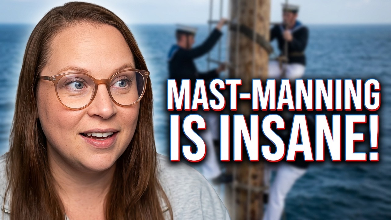 Первая женщина, поднявшаяся на борт военно-морского корабля на высоту 155 футов | Реакция америка...