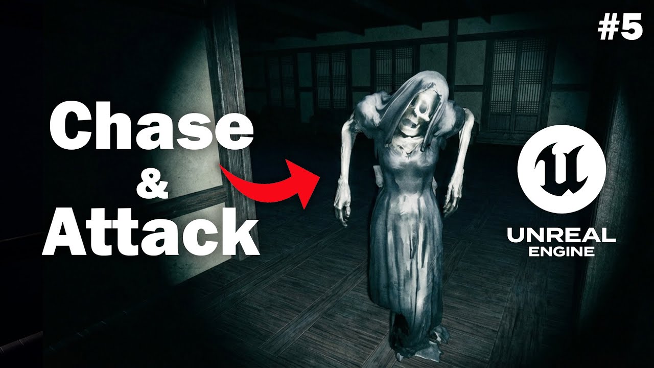 Ghost AI Chase and Attack in Unreal Engine 5 | Horror Escape Game  - Part 5 | Beginner Friendly