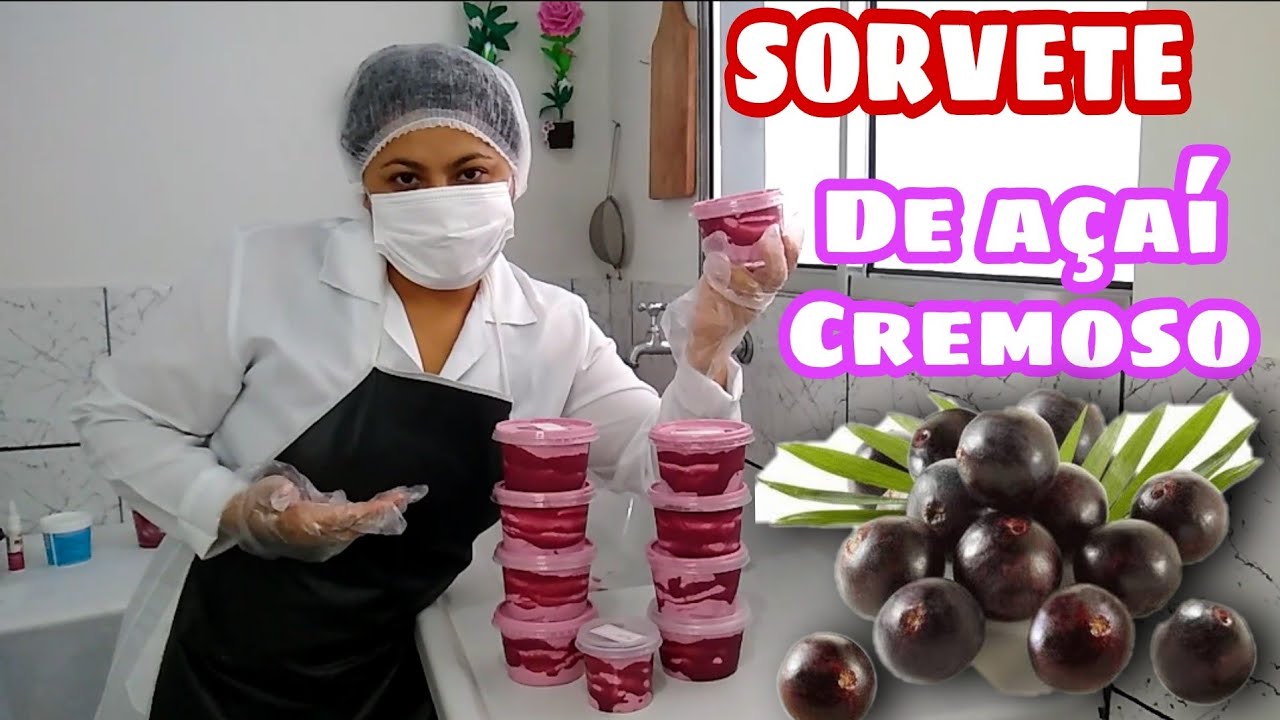 Sorvete de AÇAÍ com base ECONÔMICA, PARA VENDER MUITO #açaí