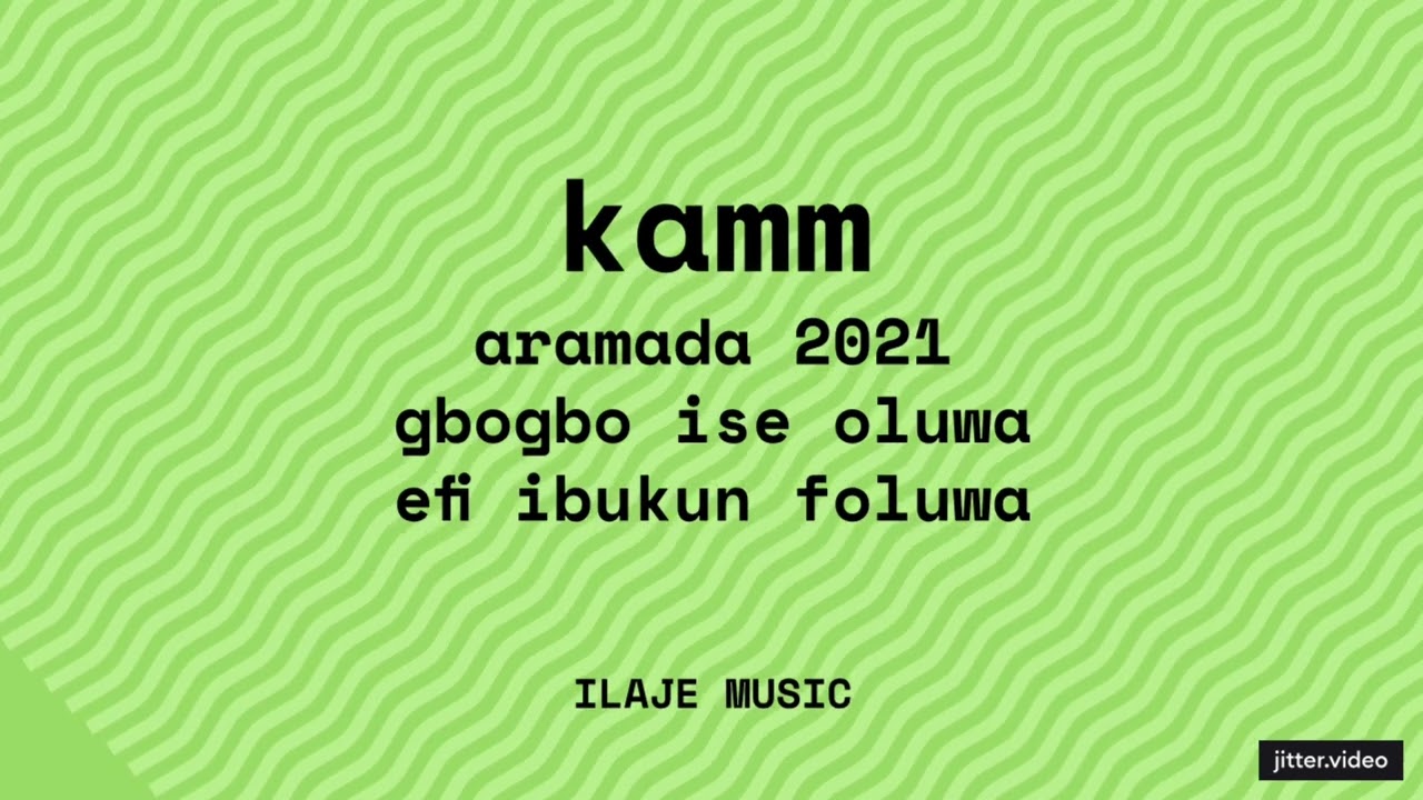 Aramada 2025 - gbogbo ise oluwa | ilaje hymns song | kamm