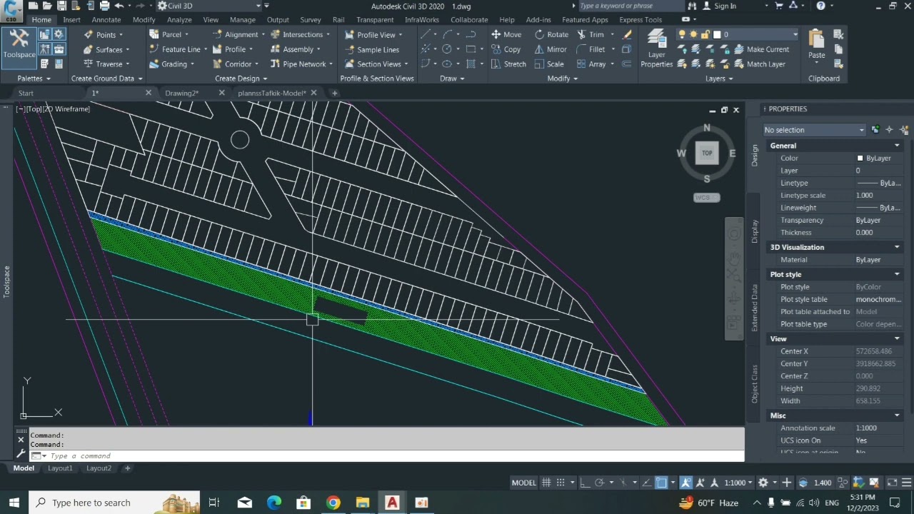 نحوه تفکیک کردن اراضی برای تهیه نقشه های شهرک area division using parcel