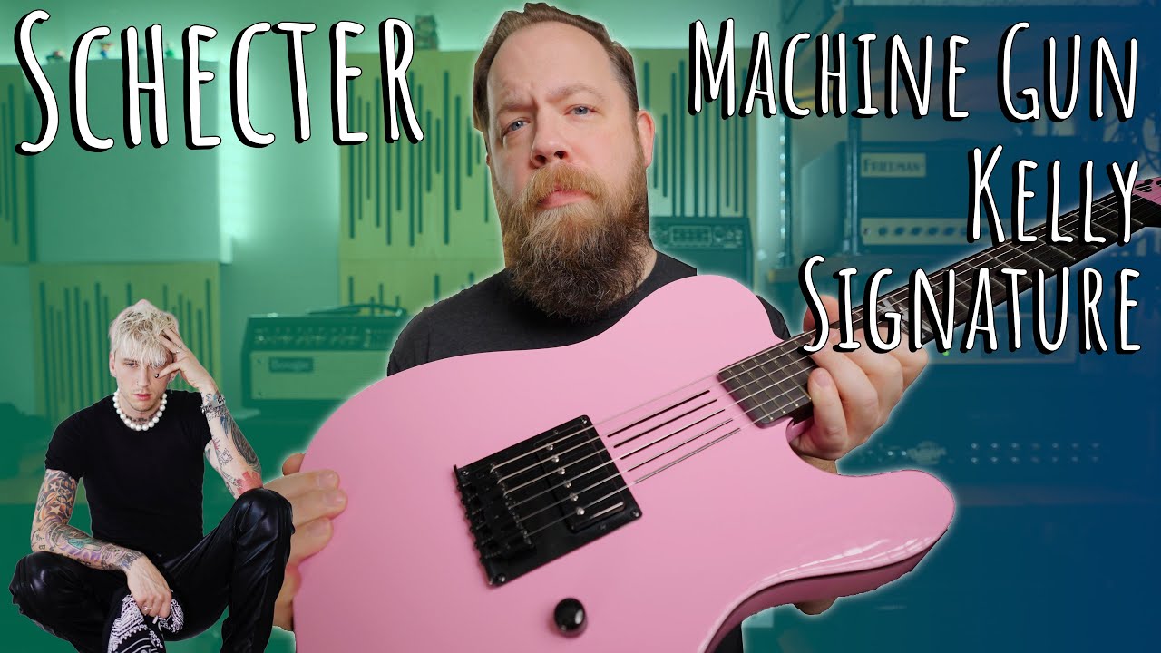 Подписная гитара Schecter Machine Gun Kelly!