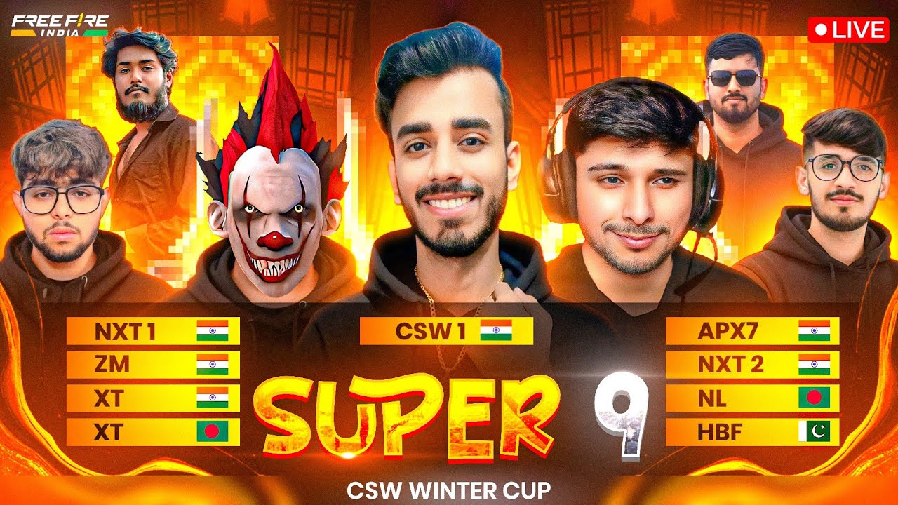 CSW WINTER CUP🏆 SUPER 9🤩 DAY 2🎁 NXT, NG, CSW, APX7, ZM, NL, XT, HBF🔴 #nonstopgaming #classy #cswlive