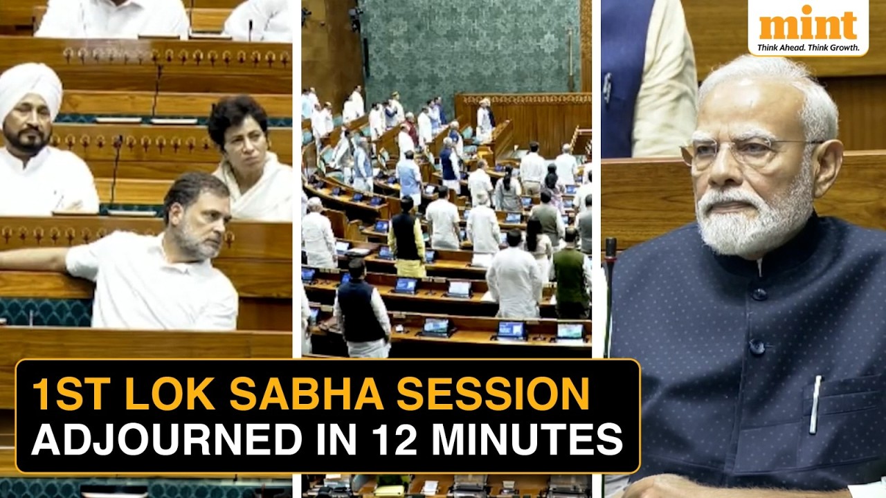 Parliament Monsoon Session BEGINS: National Anthem, Obit, Then Total Chaos | Lok Sabha Adjourned