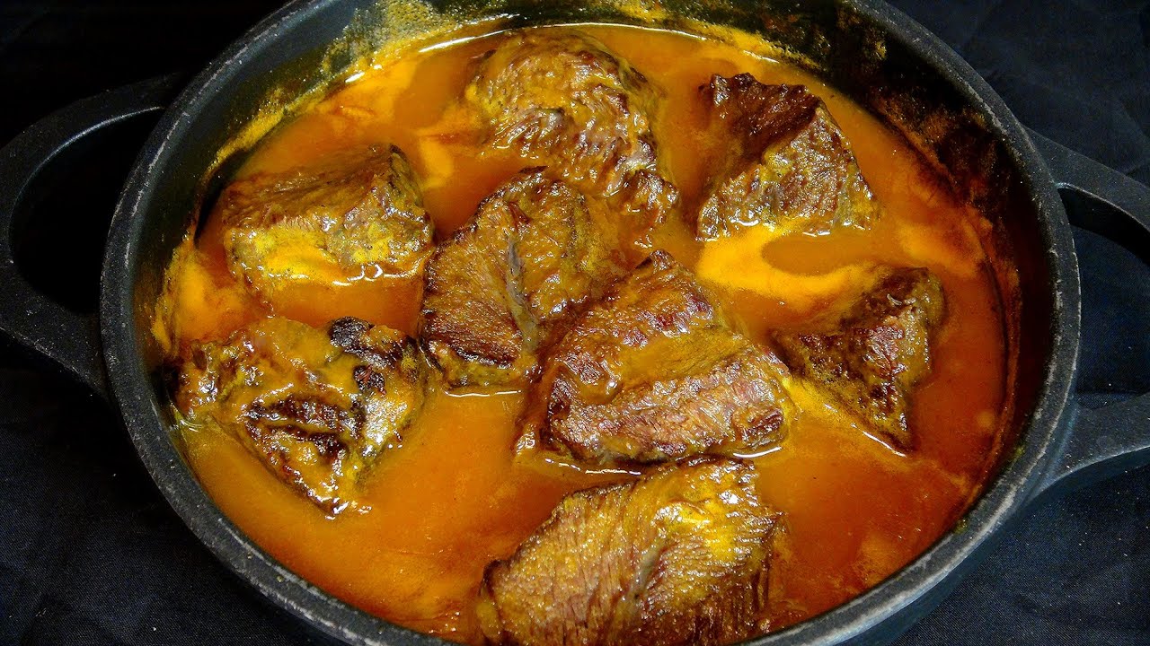 Carrilleras con salsa de naranja. Recetas de carne