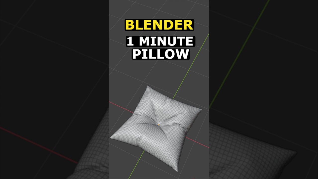 3D-подушка за 1 минуту &mdash; Blender EASY #3d #blender #3dmodeling #blender3d