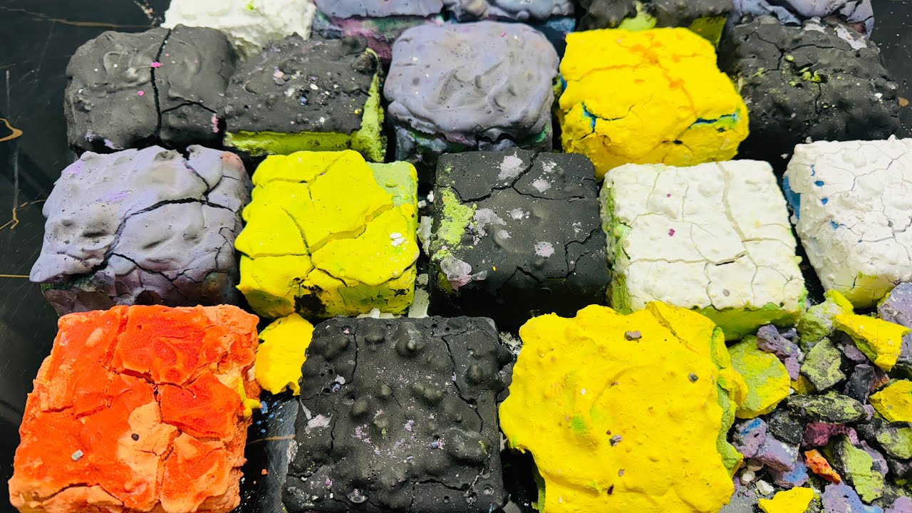 Paste Dyed Chalk ASMR Crush | Soft Vibrant Dyed Gym Chalk  Crushing