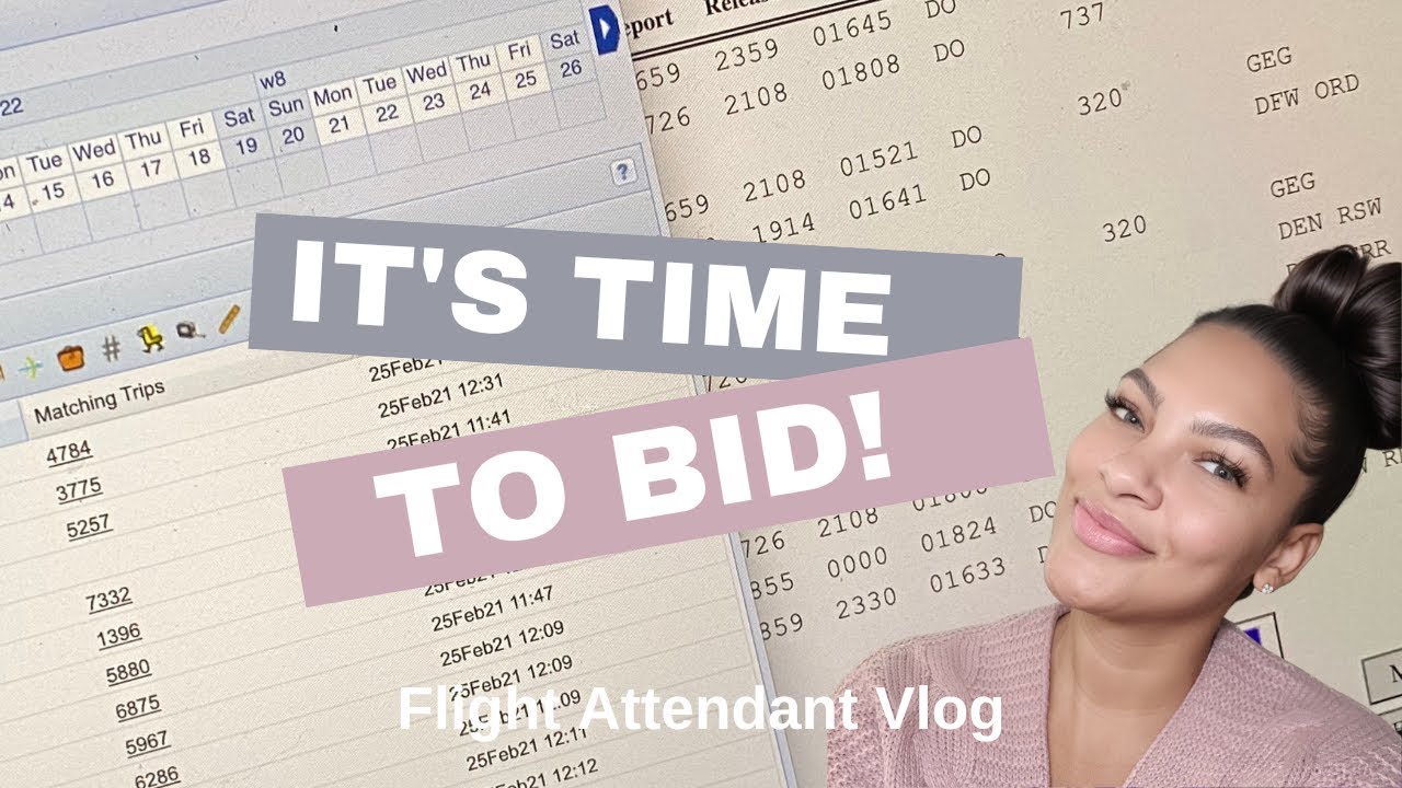 How to Bid for a Monthly Flight Attendant Schedule + Tips For a Good Bid