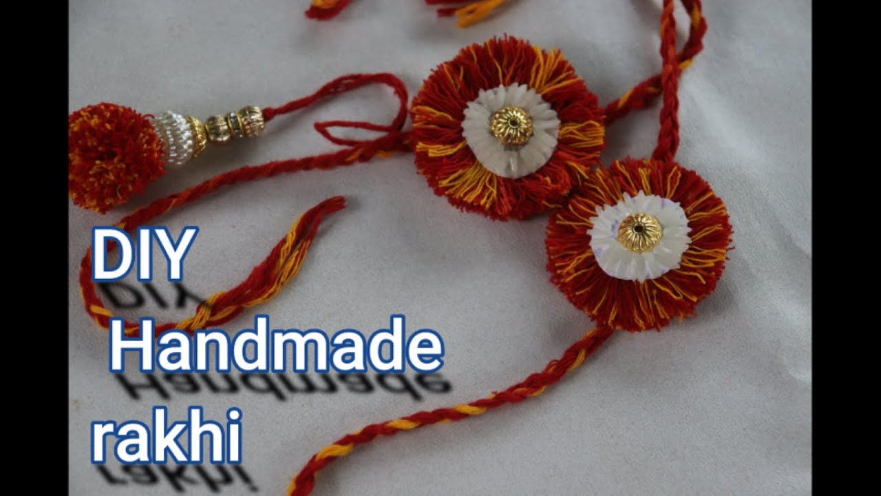 मोली और चावल से बनाये सूंदर राखी/DIY handmade designer rakhi by JYOTI CREATION