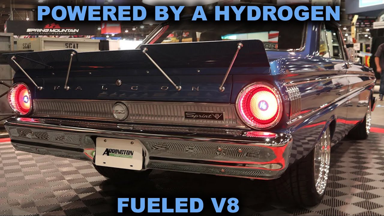 This 1964 Ford is powered by a 5.0 Coyote v8 Hydrogen combustion engine