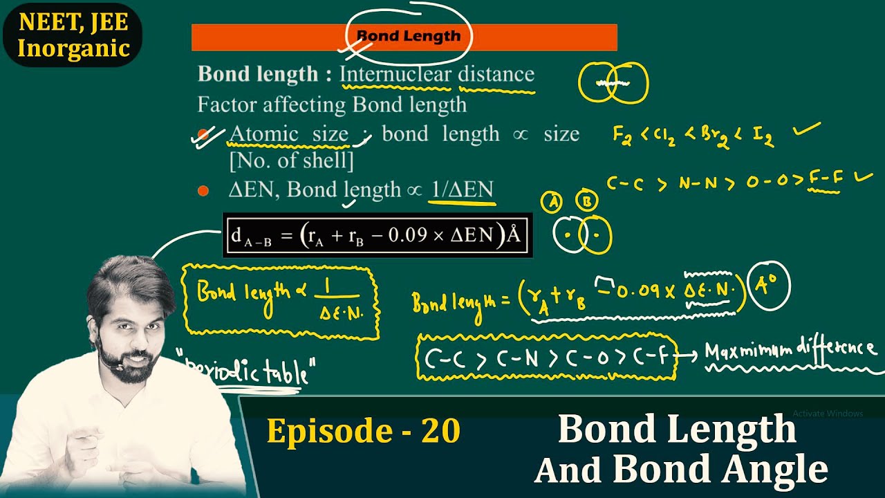 Episode - 20 Bond Length and Bond Angle | #chemicalbonding #NEET #JEE #11th Class
