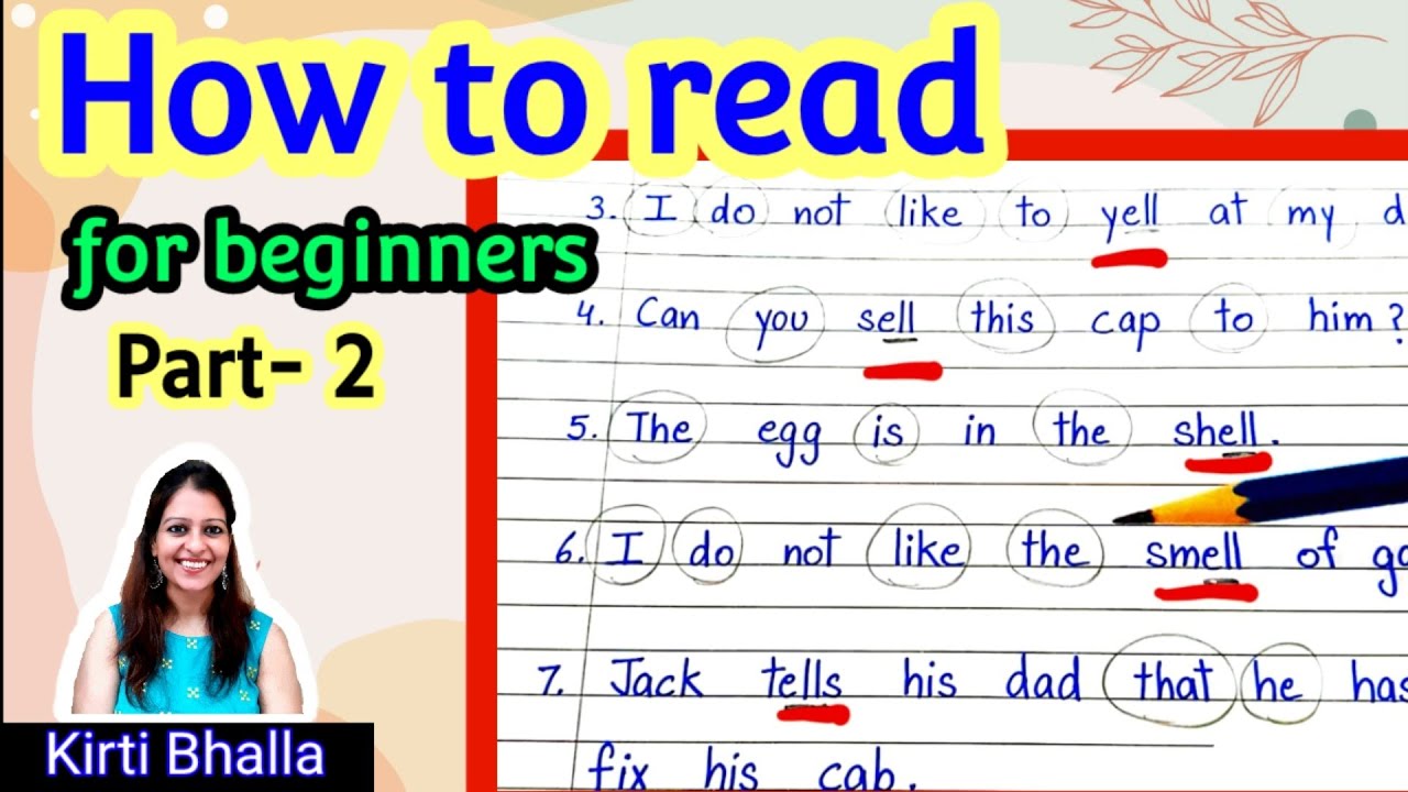 How to read for beginners (Part-2) | 'ell' sound Sentence Reading | ielts Reading for beginners