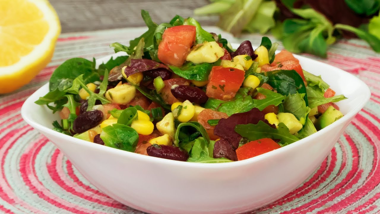 Salade mexicaine- la plus savoureuse et saine salade, fini en 15 minutes!| Savoureux.tv