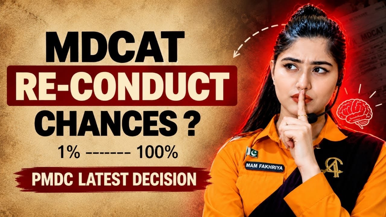 MDCAT Re-Conduct Hoga Ya Nahi? 🚨 Kitnay % Chances Hain? PMDC Latest Decision!