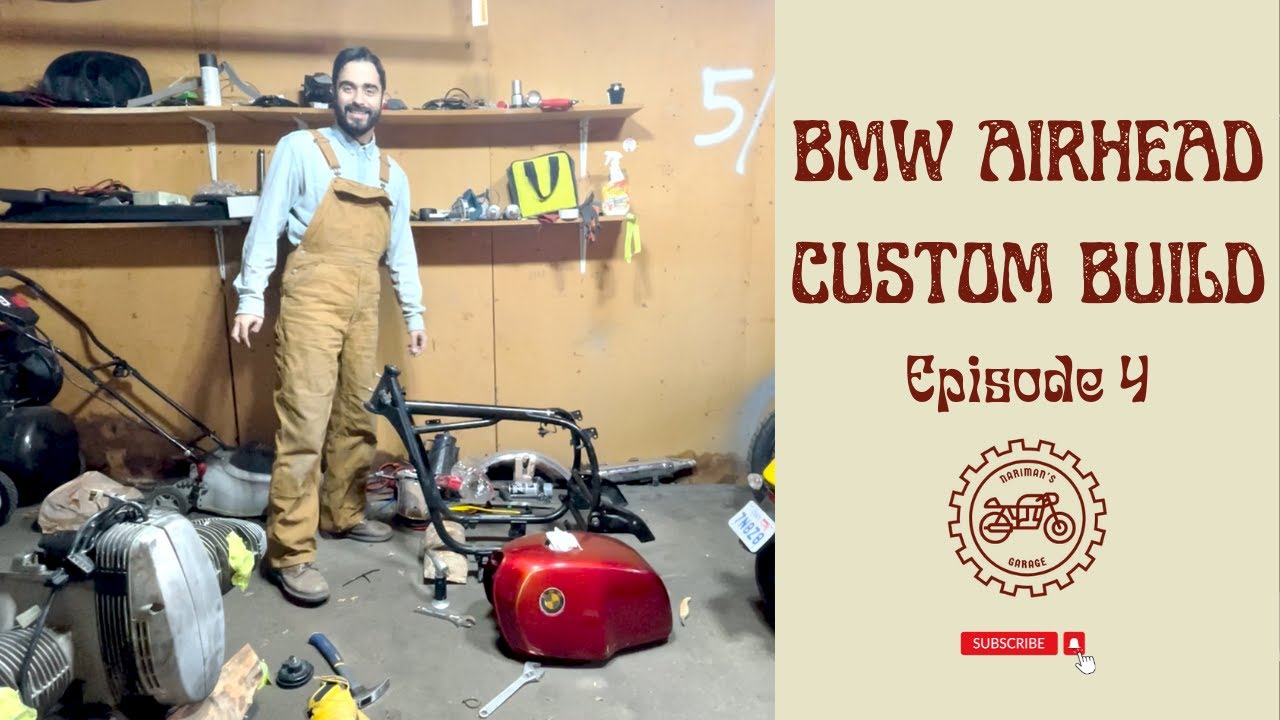 Frame Modification Part 1 - BMW AIRHEAD MOTORCYCLE CUSTOM BUILD - Episode 4