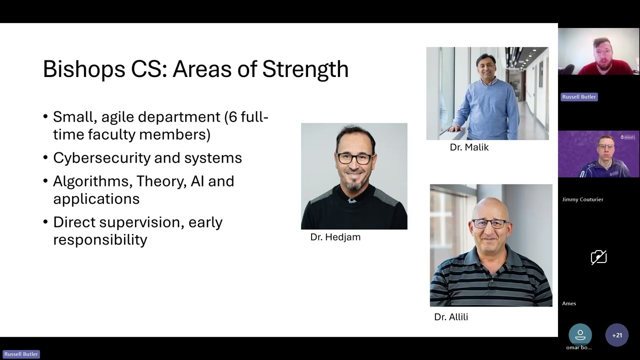 Bishops Computer Science Graduate Program Info Session  Séance d’information