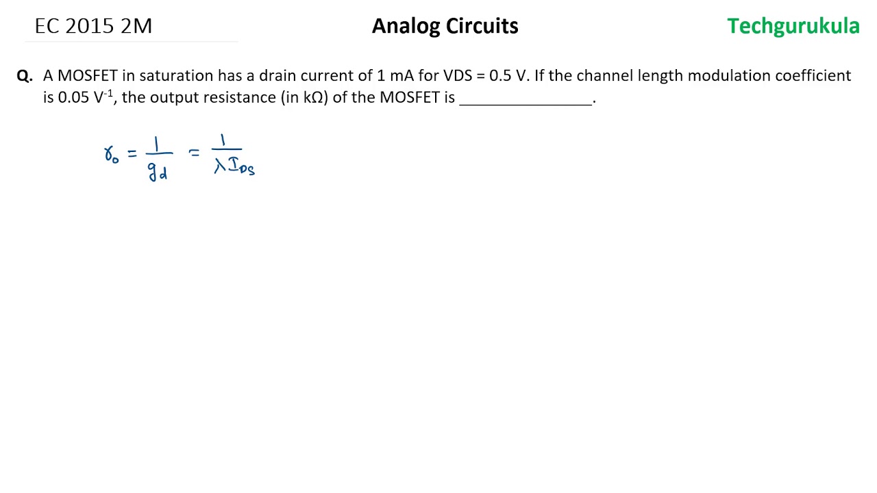 AC: EC GATE 2015 2M - MOSFET