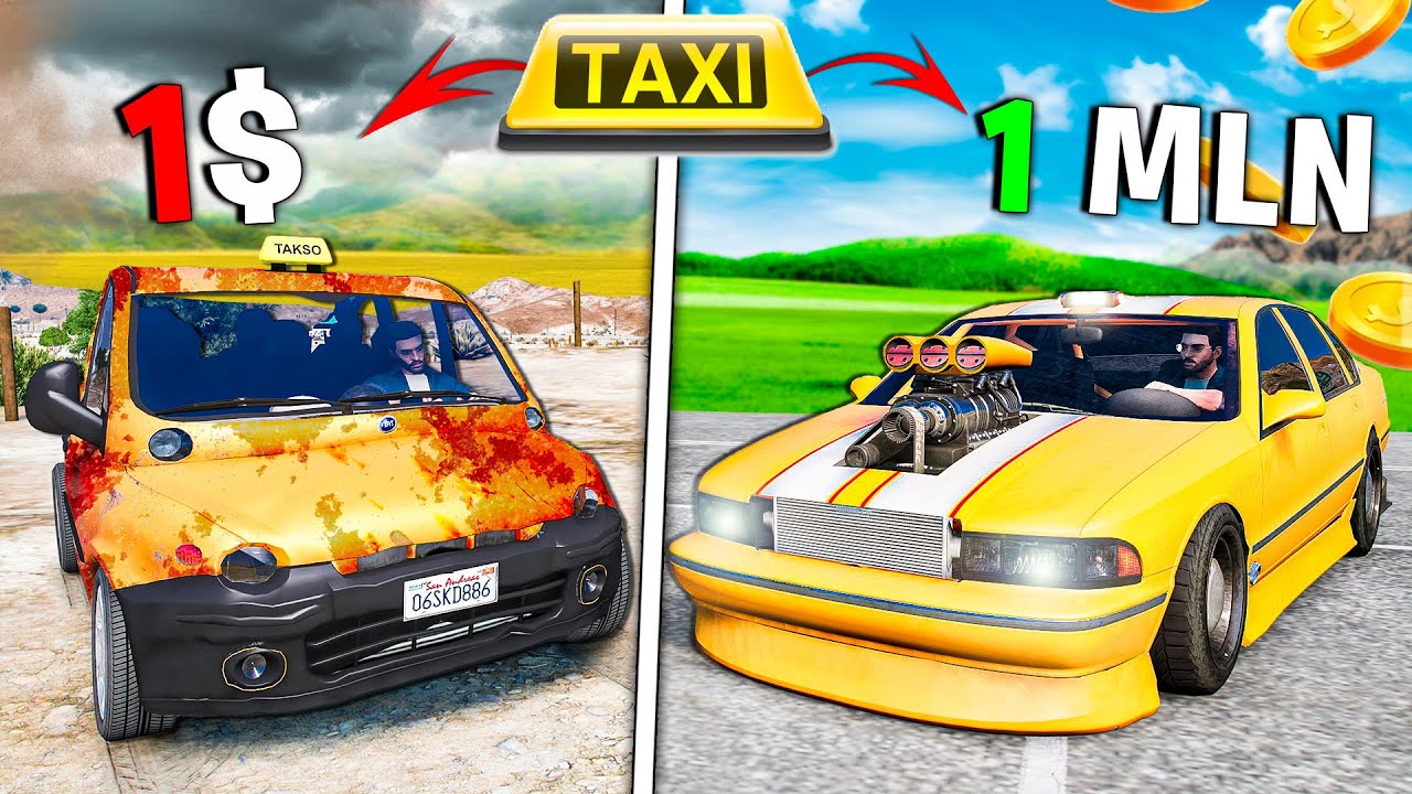 Il mio TAXI da 1$ vs 1.000.000$ su GTA 5 RP!