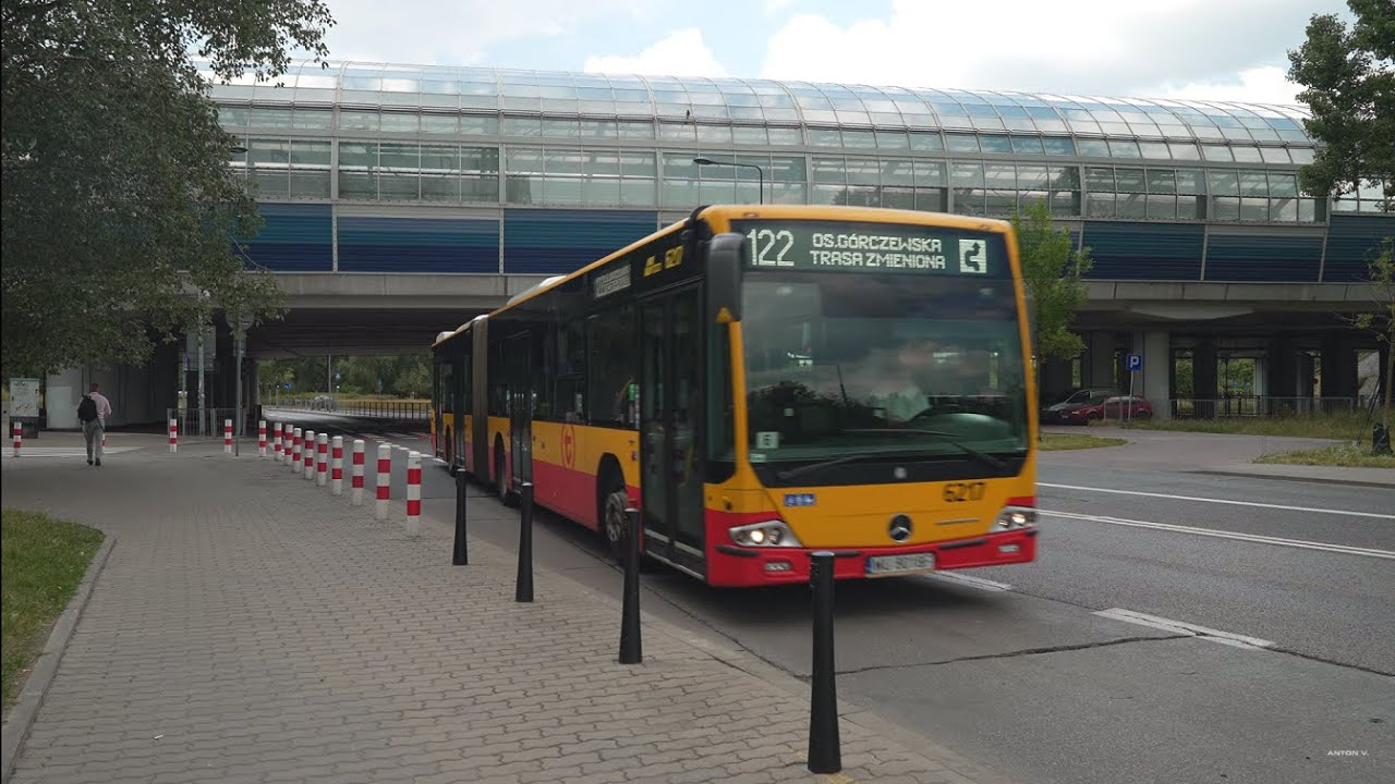 Poland, Warsaw, bus 122 ride from Tylżycka to Ogrody Działkowe Bemowo