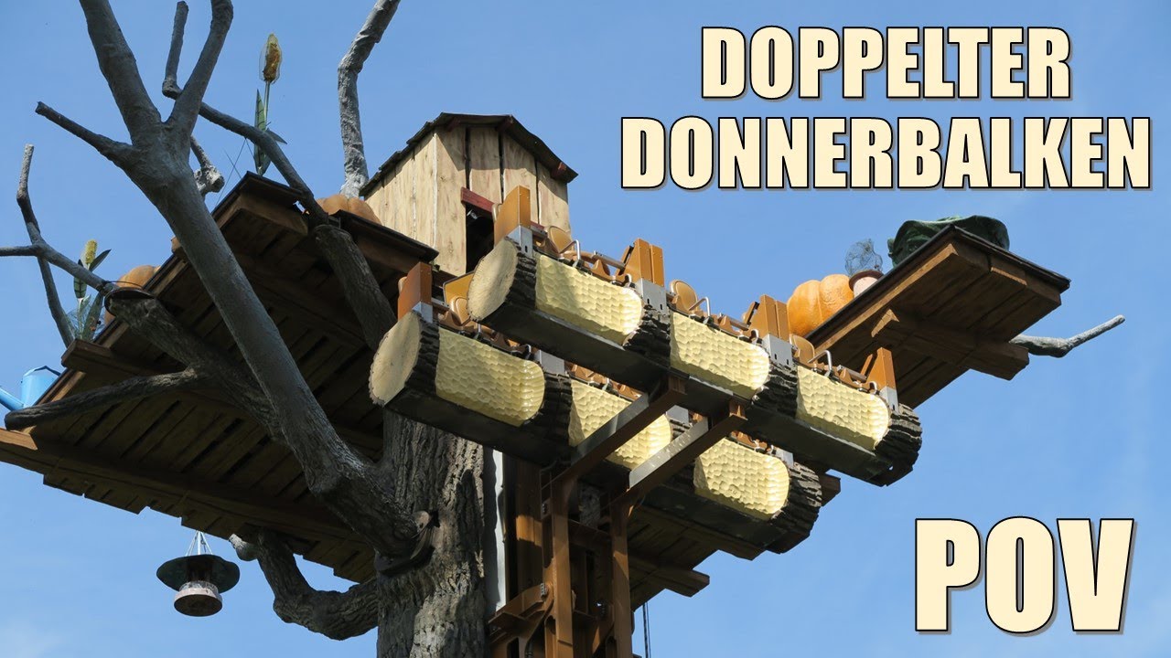Doppelter Donnerbalken POV (2021), Erlebnispark Tripsdrill Tilting Drop Tower | Non-Copyright