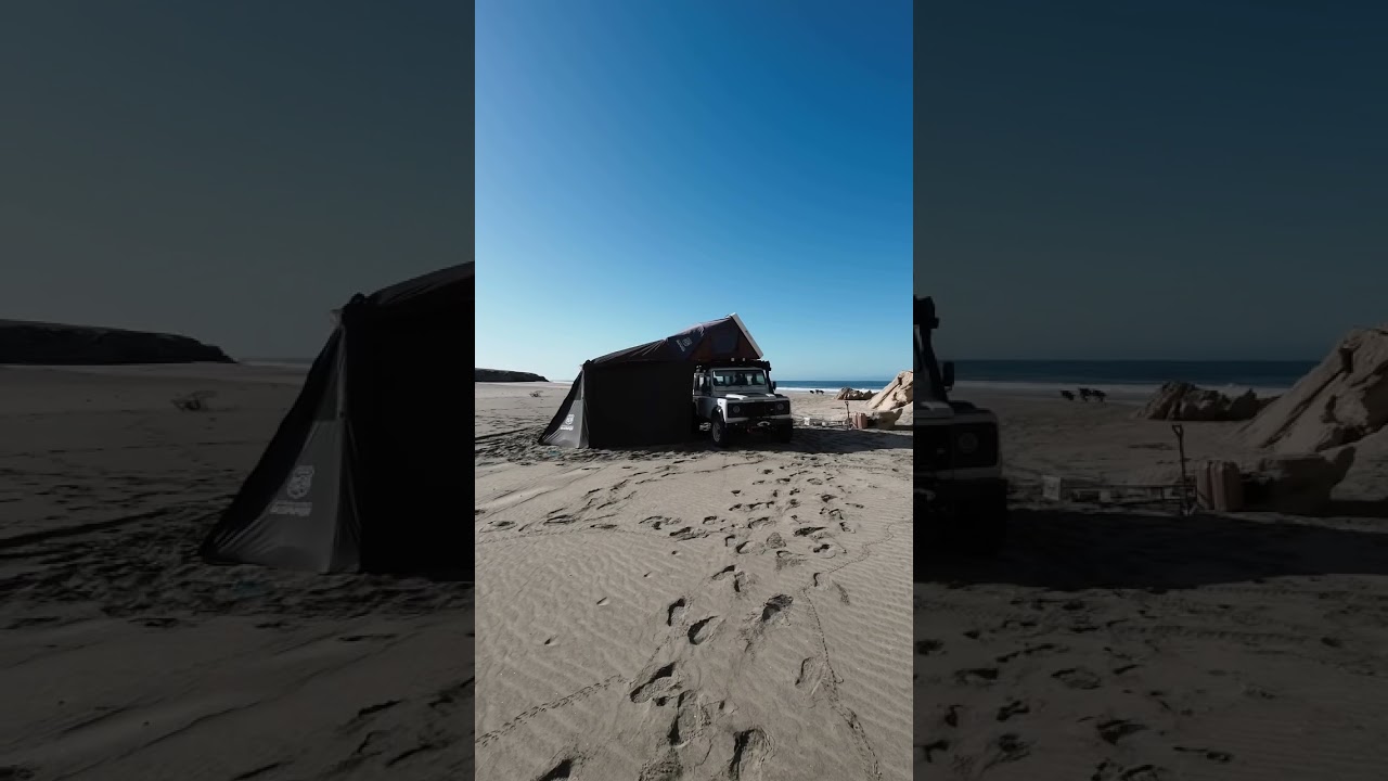 Wild beach camping on the Pacific side of Baja