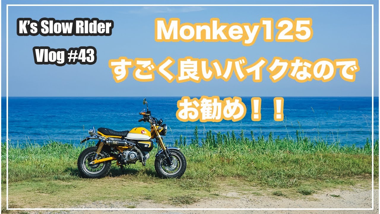 Vlog-43【Monkey125 JB02】モンキー125は良いぞ〜！良いバイクなのでお勧めです。