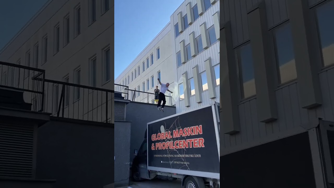 Truck driver knew where to park 😎😌 🎥 @peri up @izanev pk  #parkour #pkfr #freerun