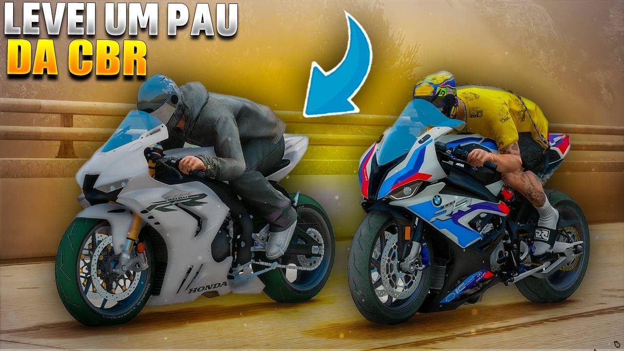 GTA V - VIDA REAL | FUI ACELERAR DE BMW S1000RR E LEVEI PAU DA CBR #223
