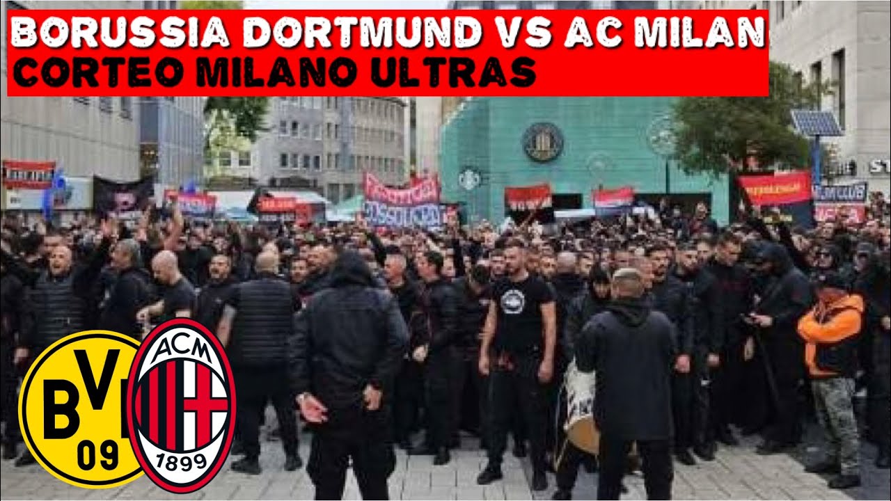 CORTEO Ultras Curva Sud Milano In Dortmund | Borussia Dortmund vs AC Milan | 04-10-2023
