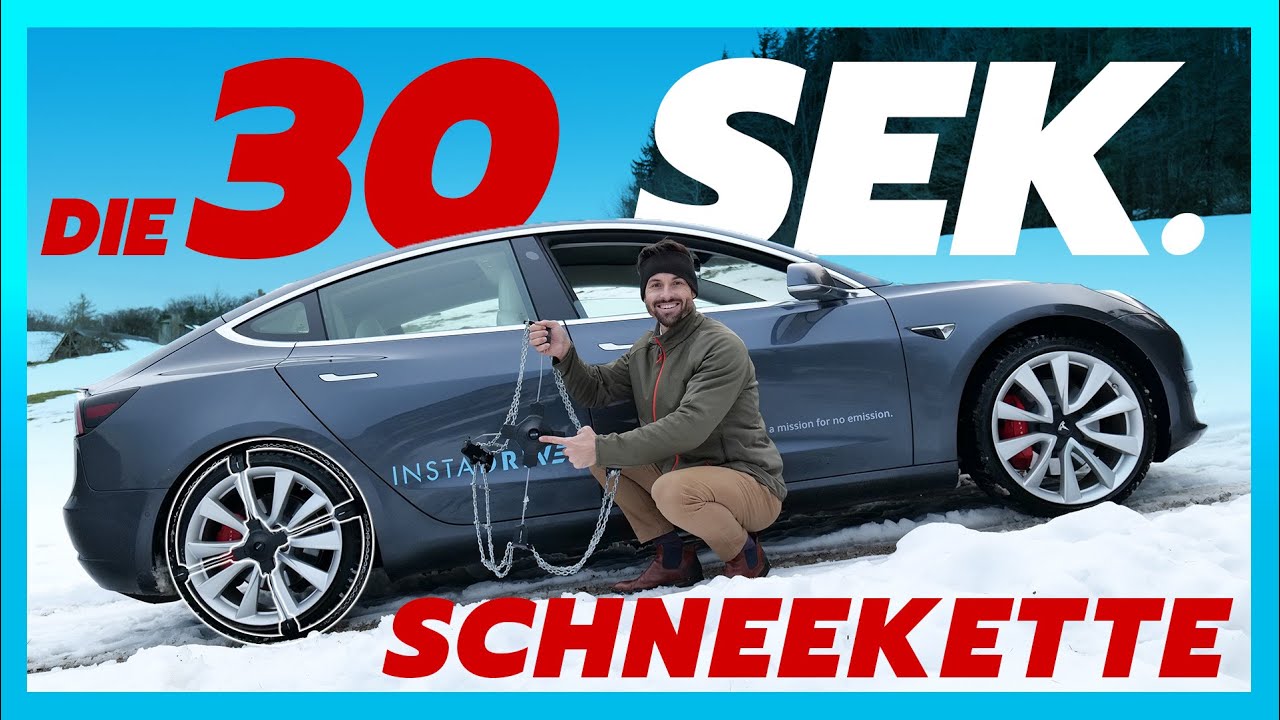 RUD Schneeketten für E-Autos und Tesla im Test | die schnellste Schneekette der Welt?