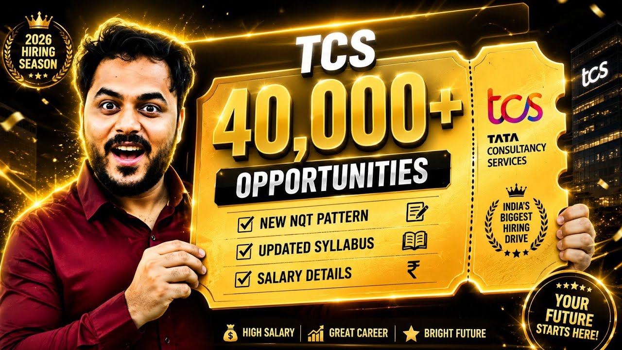 TCS 40,000+ Hiring Calendar Finally Out | Any Graduate | New NQT Pattern, Syllabus & Salary