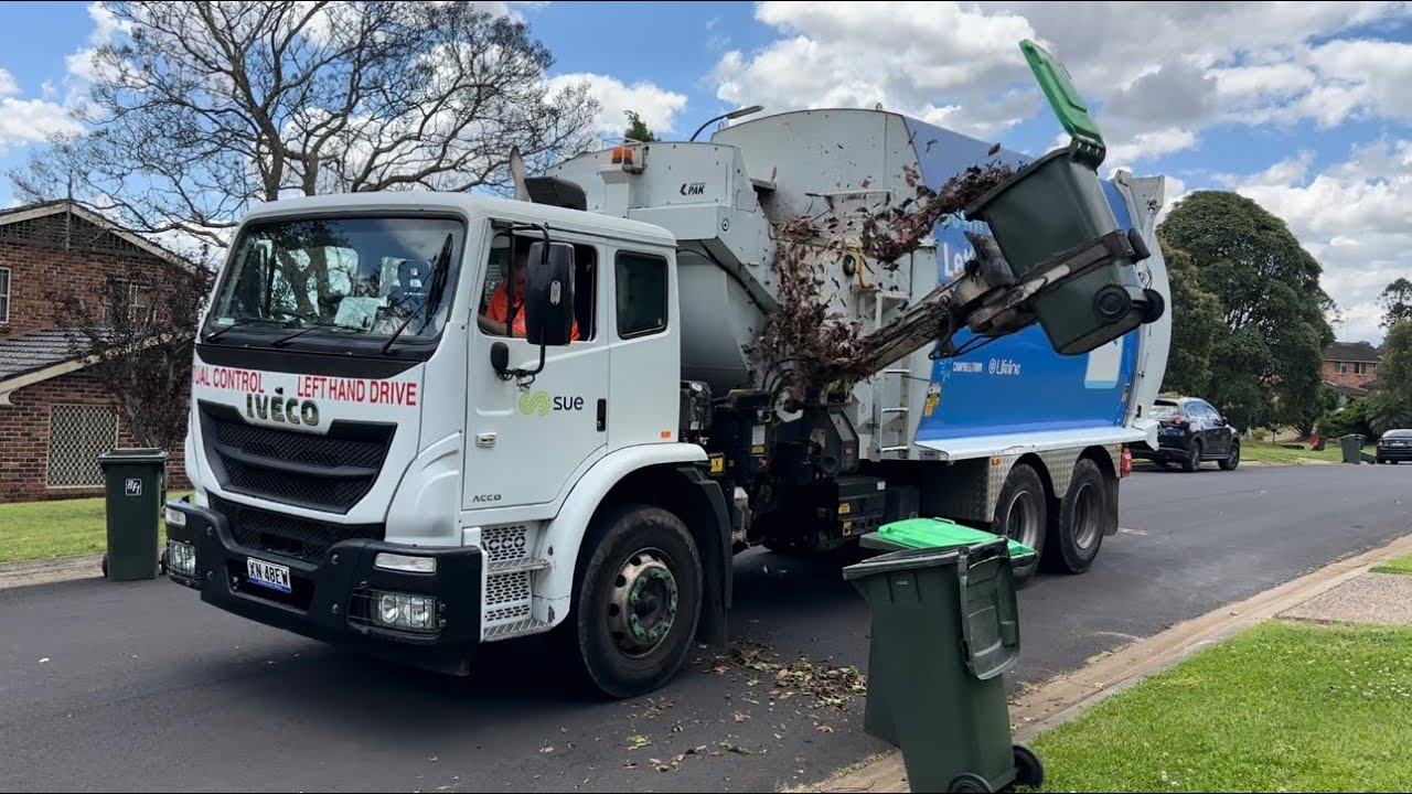 Extremely Heavy Bins with a MASSIVE late Chop Out of 3 Garbage Trucks at 3pm