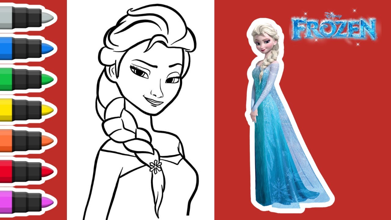 Coloring Queen Elsa from Frozen | You Won't Believe the Results!