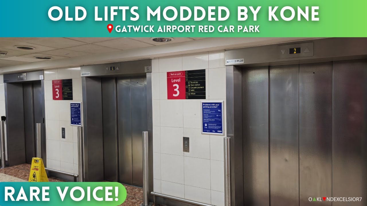 Old Voice! KONE Mod Lifts at Gatwick Airport Red Car Park