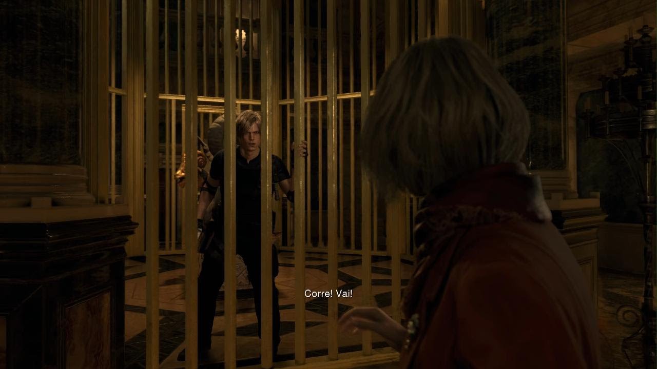 Resident Evil 4 - Leon cai numa armadilha (PS5)