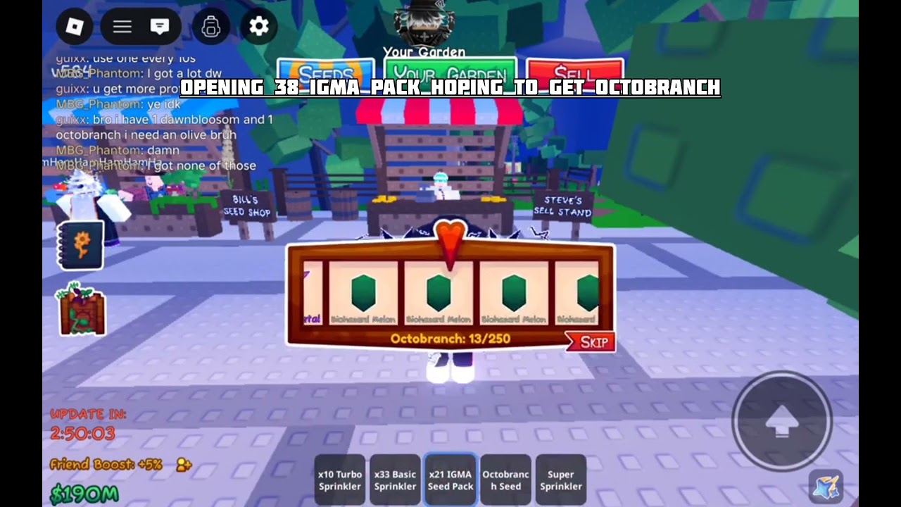  I got 38 Igma pack and trying to get octobranch from it!