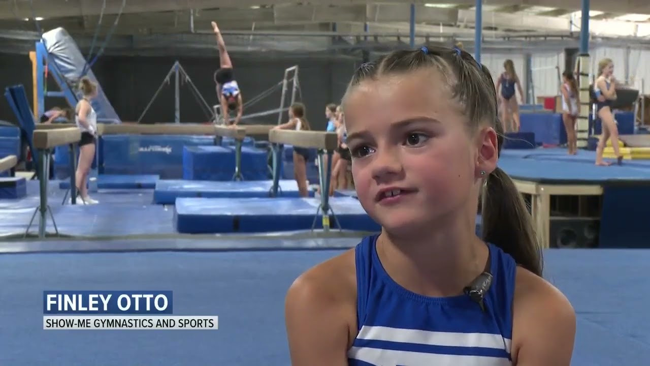 We're learning how young gymnasts prepare physically and mentally for events.