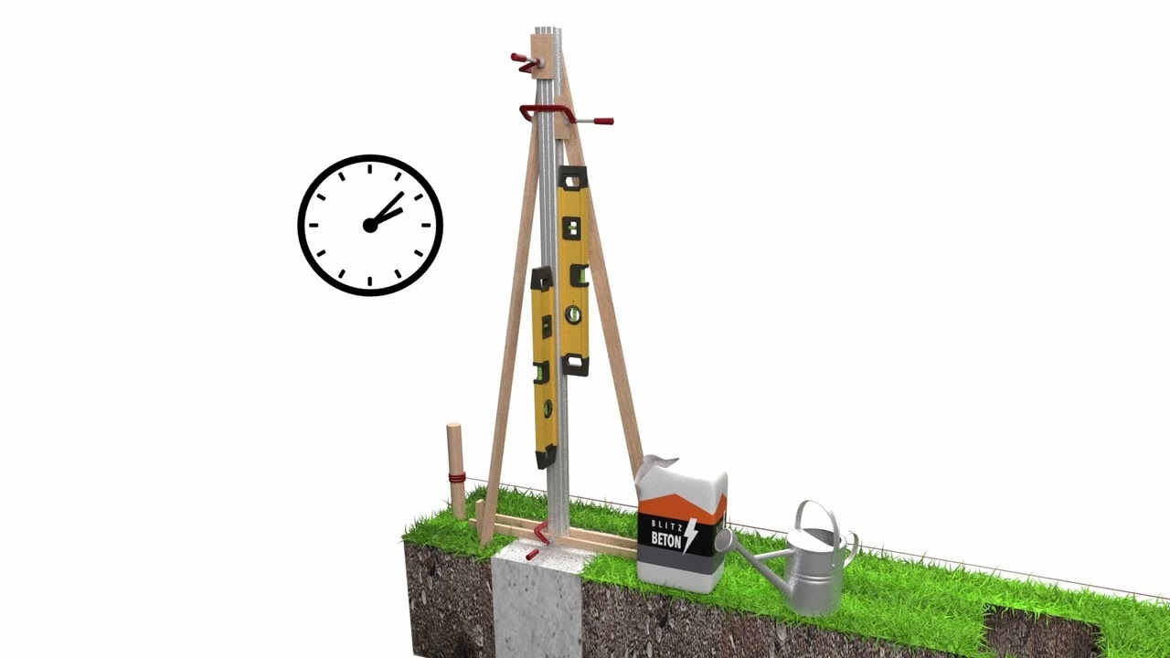 Montagevideo Zaunsystem EASY FENCE zum einbetonieren