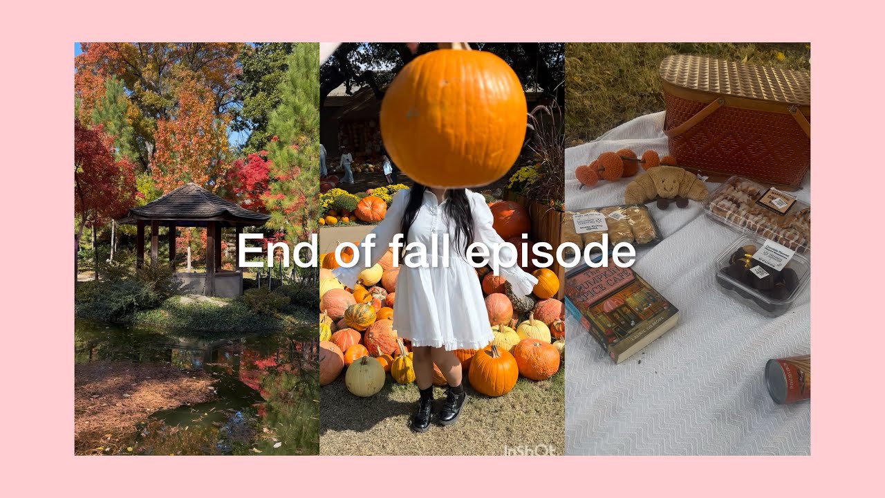 End of fall episode☕️🍁🍂 fall picnic,Japanese garden,pumpkin patch  