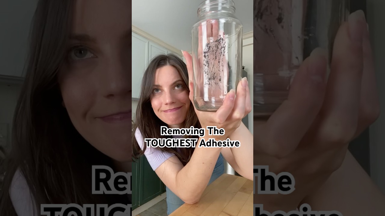 Удаляем самый стойкий клей с банок! #нольотходов #экологичность #устойчивость