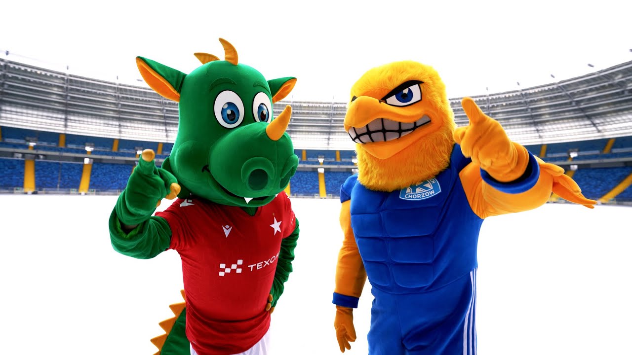 Adler i Smok na Stadionie Śląskim przed #MeczMistrz&oacute;w (05.02.2025)