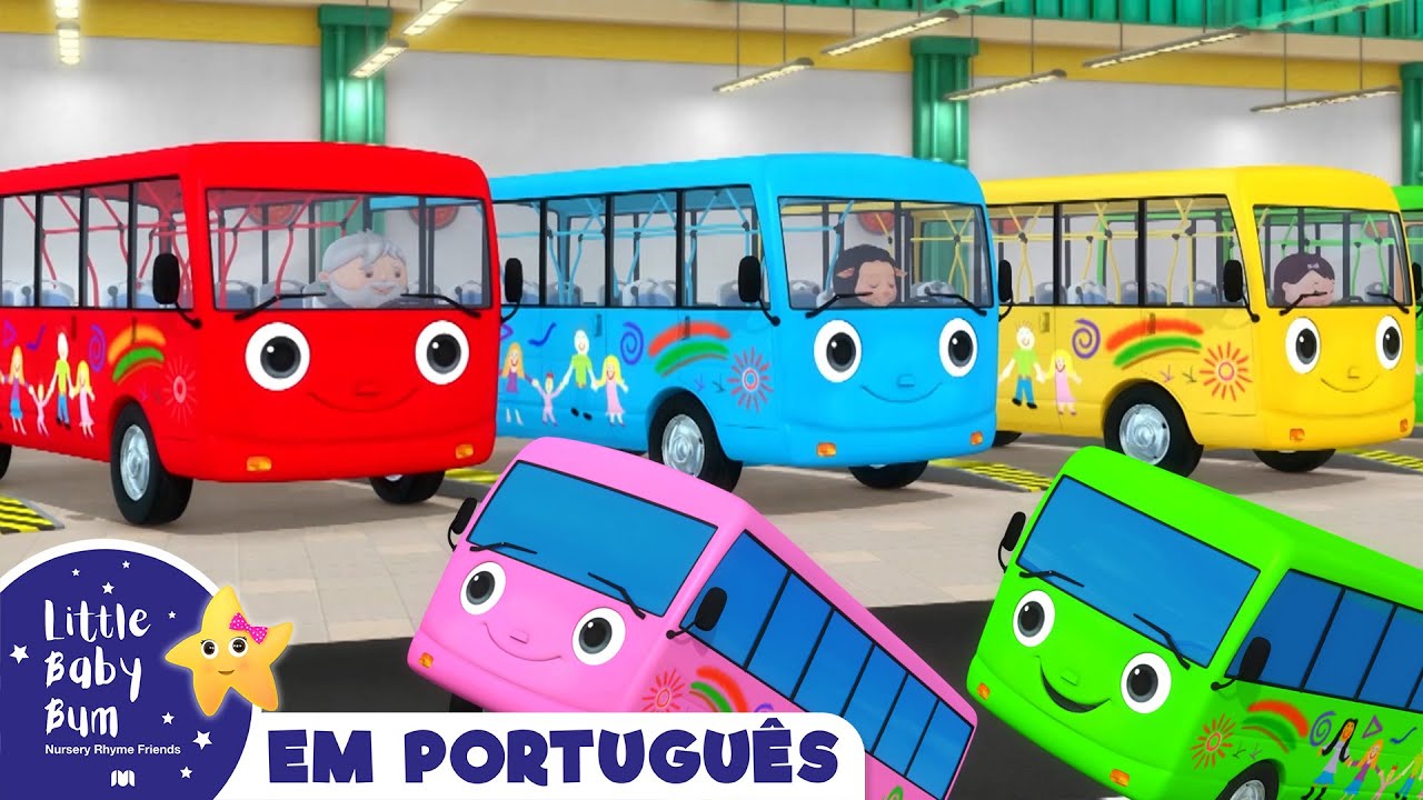 Canção dos ônibus coloridos | Canções para crianças | Little Baby Bum em Português