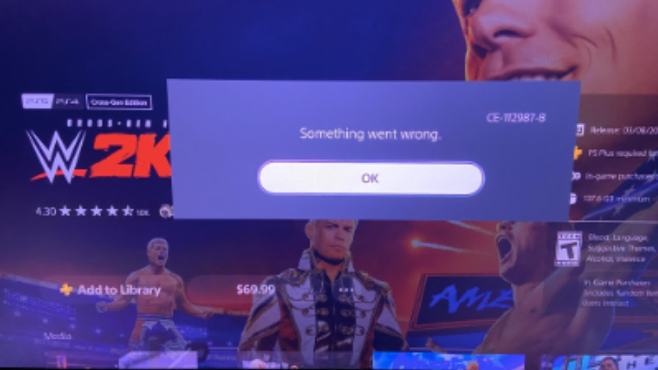 Как устранить код ошибки PlayStation Plus CE-112987-8?