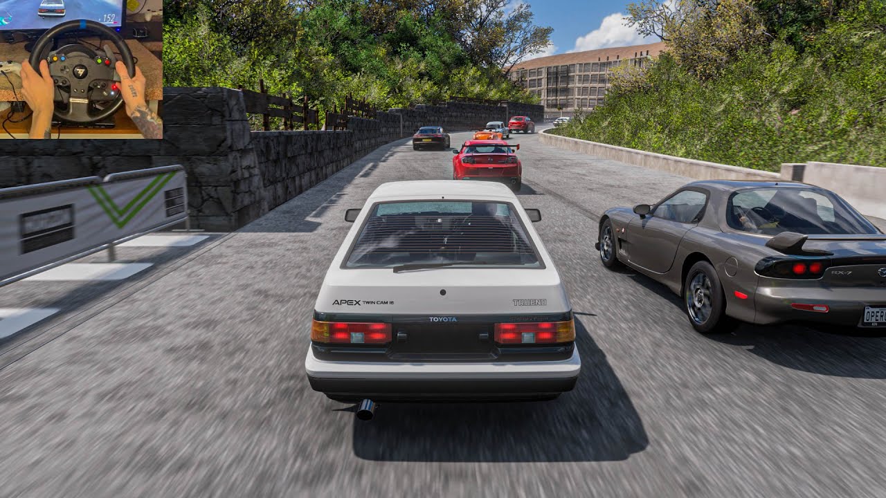 Toyota Trueno AE86 Japanese Race | Forza Horizon 5 Steering Wheel Gameplay