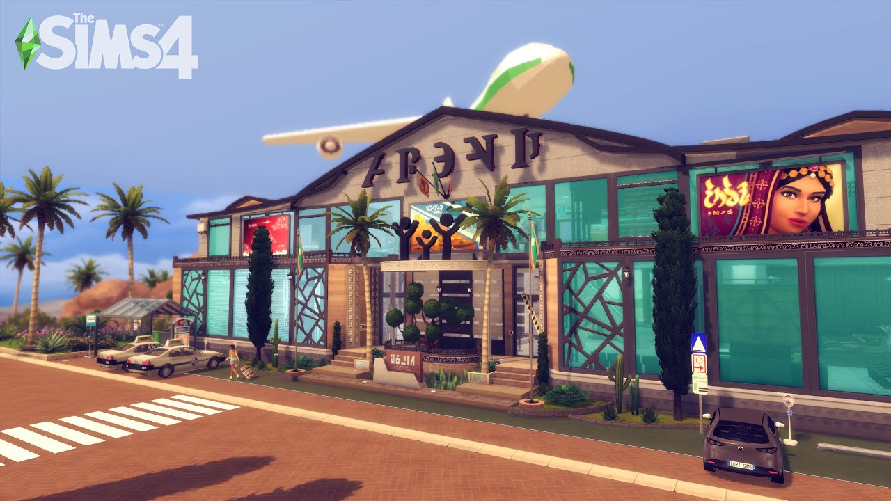 АЭРОПОРТ в Оазис Спрингс ✈ Строительство SIMS 4
