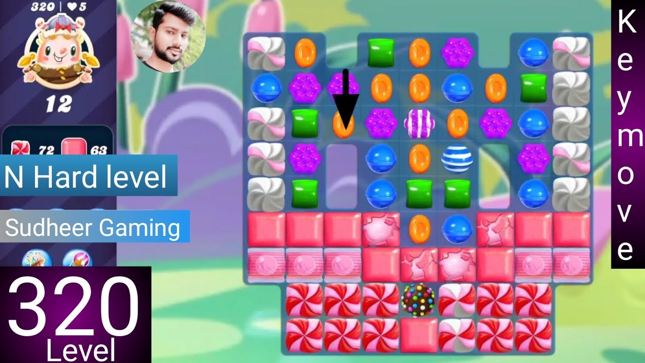 Candy crush saga level 320 । N Hard level । No boosters । Candy crush 320 help। Sudheer CC  Gaming