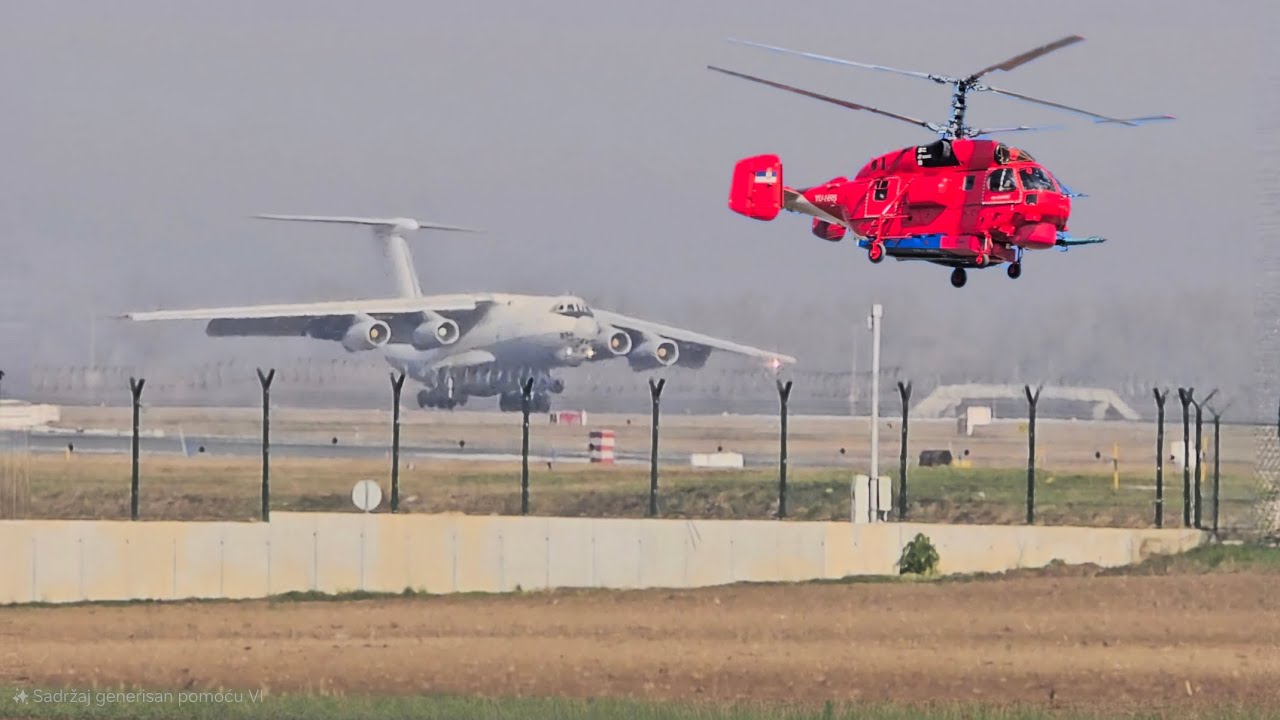 10 minutes of Morning Plane spotting at belgrade airport | il76,A321, 737, Kamov Ka-32... | 4K |